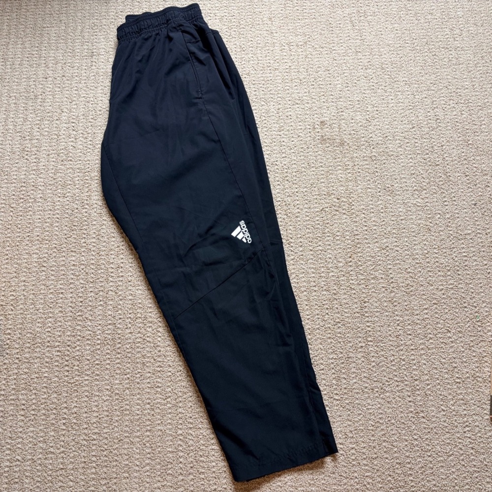 Adidas Aeroready Mens XL Black Training Track Pants Elastic Waist Athletic
